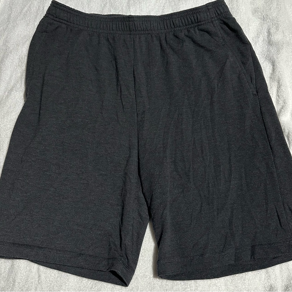 Champion Shorts Large Adult Gray Sweat Athletic Pockets Logo Casual Gym Mens L